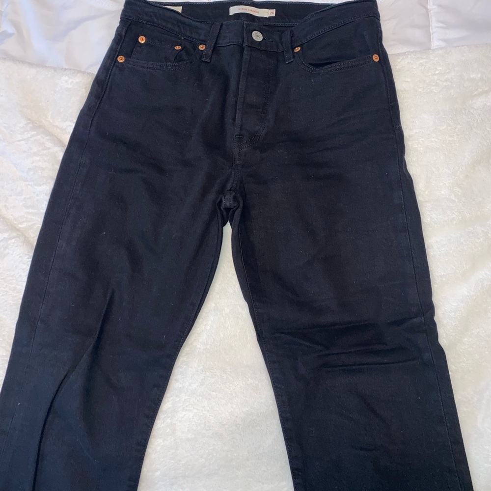 Wedgie Straight Black LEVI jeans